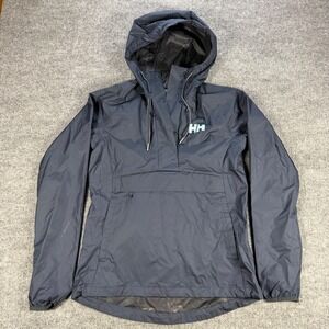 Helly Hansen Anorak Rain Jacket Navy Blue Size Small Gorpcore Hiking Pullover